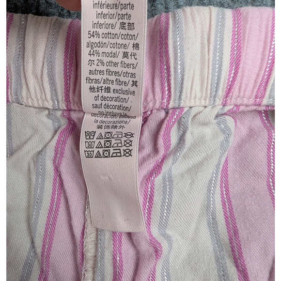 Vintage Victorias Secret Pajama Pants Women Medium Pink Y2K Brushed Cotton Modal - Picture 2 of 7